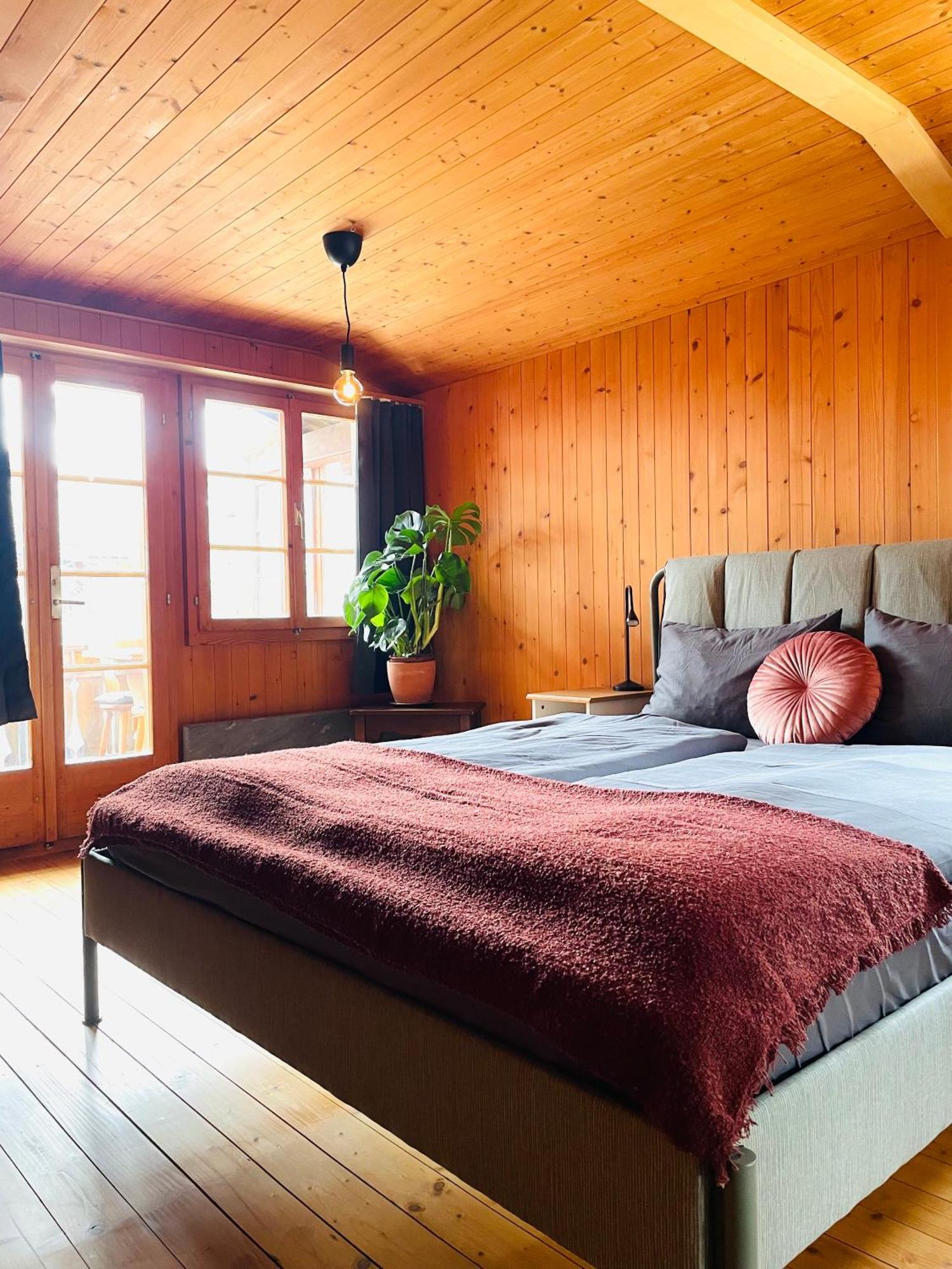 Lovely & Great Equipped Wooden Alp Chalet Flat Kandersteg Kültér fotó