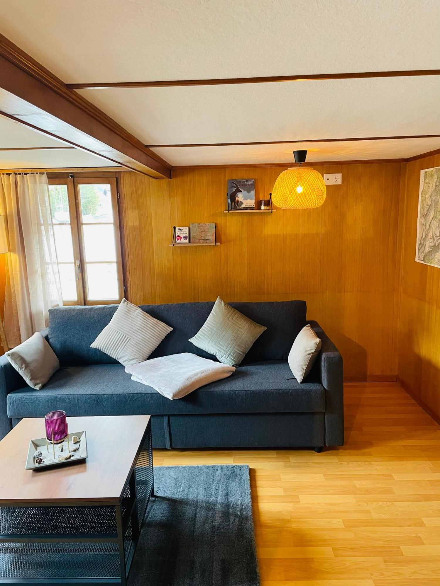 Lovely & Great Equipped Wooden Alp Chalet Flat Kandersteg Kültér fotó